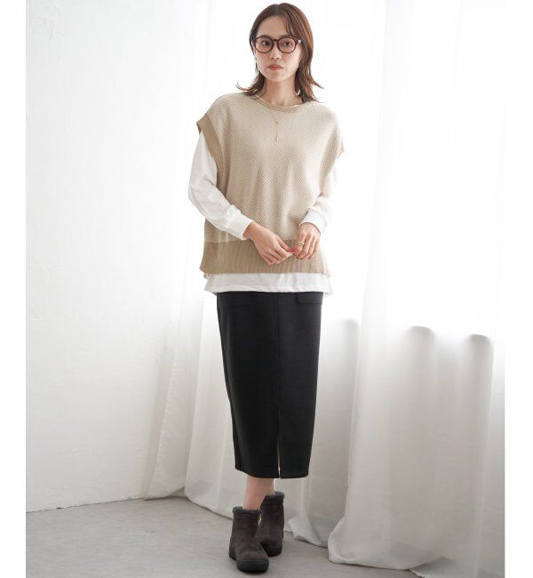 ikka「ニットベストアンサンブル」|ニット・セーター|