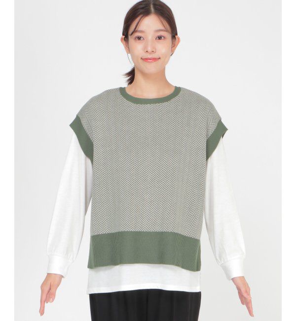 ikka「ニットベストアンサンブル」|ニット・セーター|