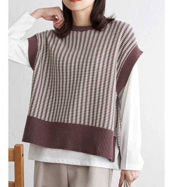 ikka「ニットベストアンサンブル」|ニット・セーター|