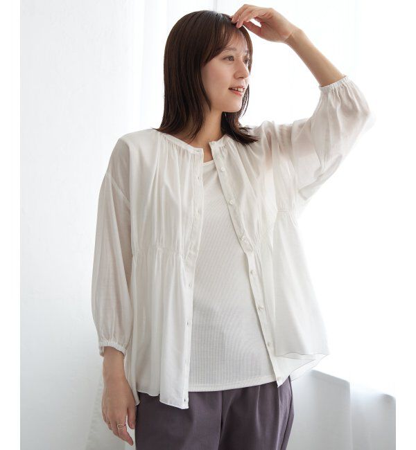 ikka「【2点セット】シアシャーリングブラウスアンサンブル」|シャツ・ブラウス|