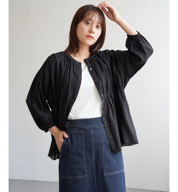 ikka「【2点セット】シアシャーリングブラウスアンサンブル」|シャツ・ブラウス|