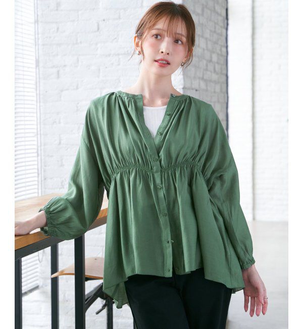 ikka「【2点セット】シアシャーリングブラウスアンサンブル」|シャツ・ブラウス|