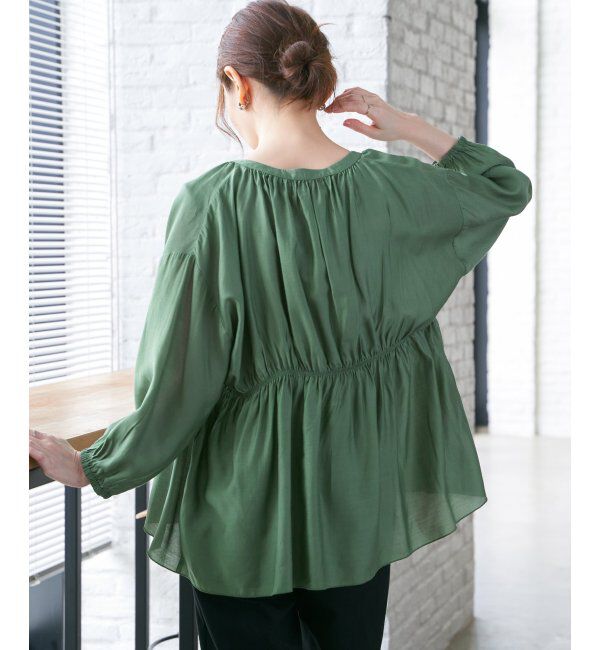 ikka「【2点セット】シアシャーリングブラウスアンサンブル」|シャツ・ブラウス|