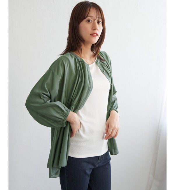ikka「【2点セット】シアシャーリングブラウスアンサンブル」|シャツ・ブラウス|