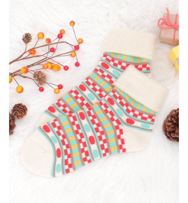 Lbc with Life「裏起毛ソックス ノルディック」|その他|オフホワイト