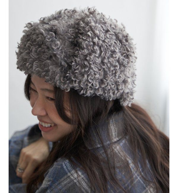 VENCE share style「シープ風フライトボア」|ニット帽|