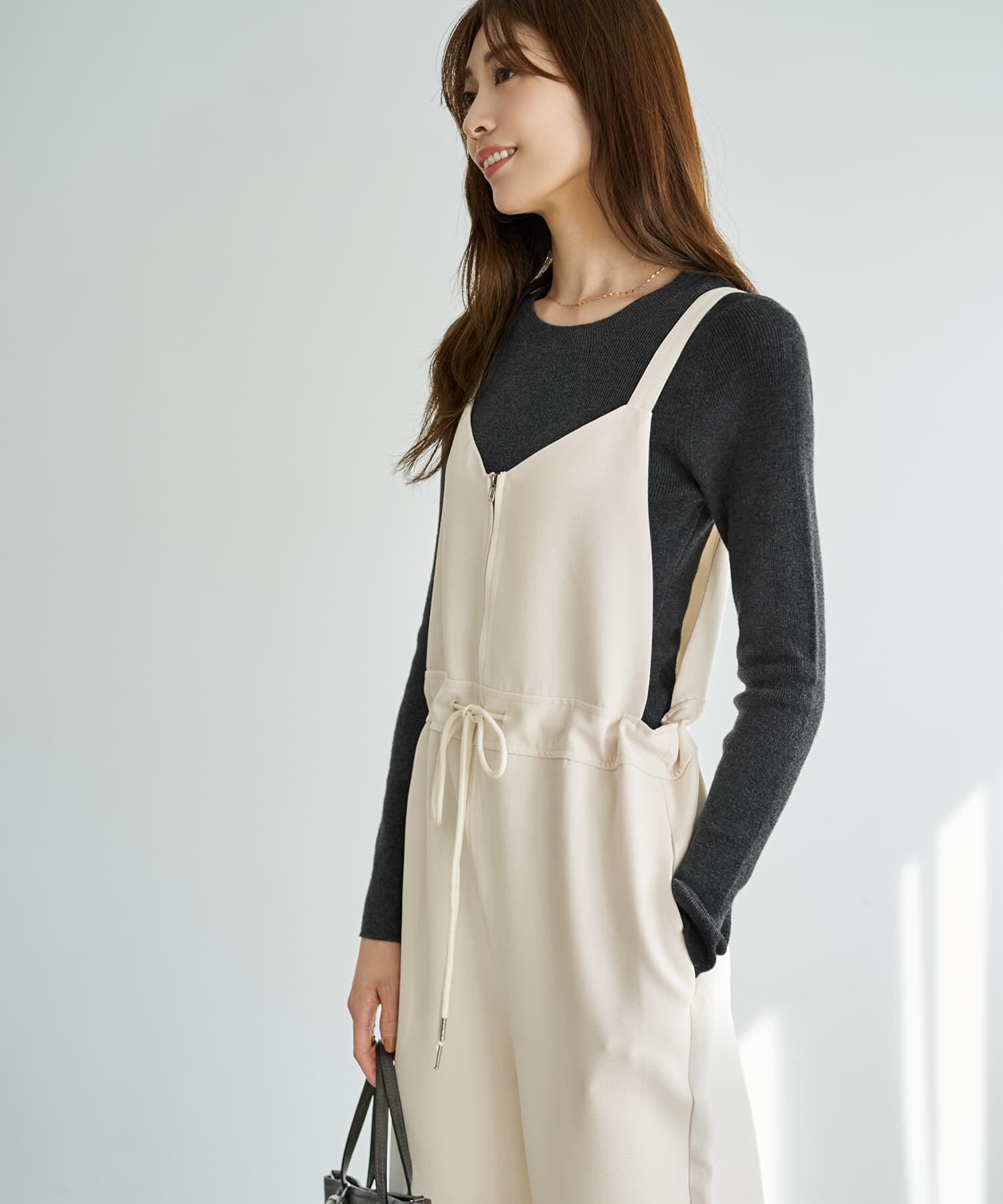 STYLE DELI「フロントVライン厚地ツイルサロペット」|その他|