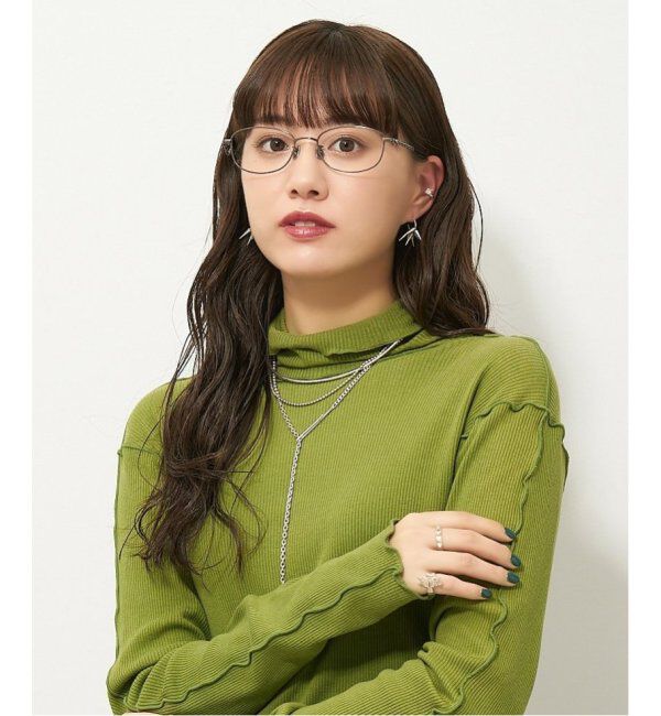  「【LOVE BY e.m.コラボ】&ldquo;atmosphere&rdquo;｜スクエア型メタルフレーム｜Zoff｜LOVE BY e.m. レンズ交換券付」|メガネ|