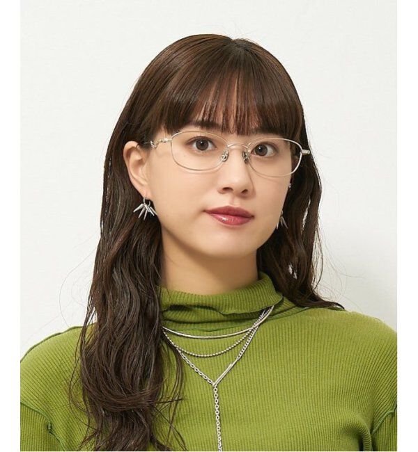  「【LOVE BY e.m.コラボ】&ldquo;atmosphere&rdquo;｜スクエア型メタルフレーム｜Zoff｜LOVE BY e.m. レンズ交換券付」|メガネ|