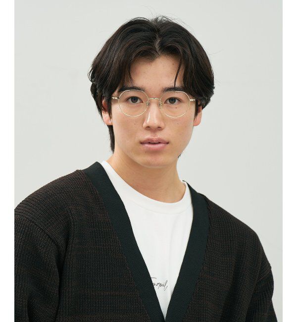  「Zoff｜Misato Mizukoshi  クラウンパントメガネ | 中顔面短縮みえ メタル｜水越みさと   レンズ交換券付」|メガネ|