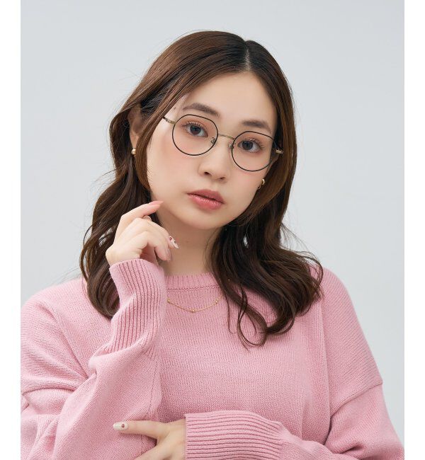  「Zoff｜Misato Mizukoshi  クラウンパントメガネ | 中顔面短縮みえ メタル｜水越みさと   レンズ交換券付」|メガネ|