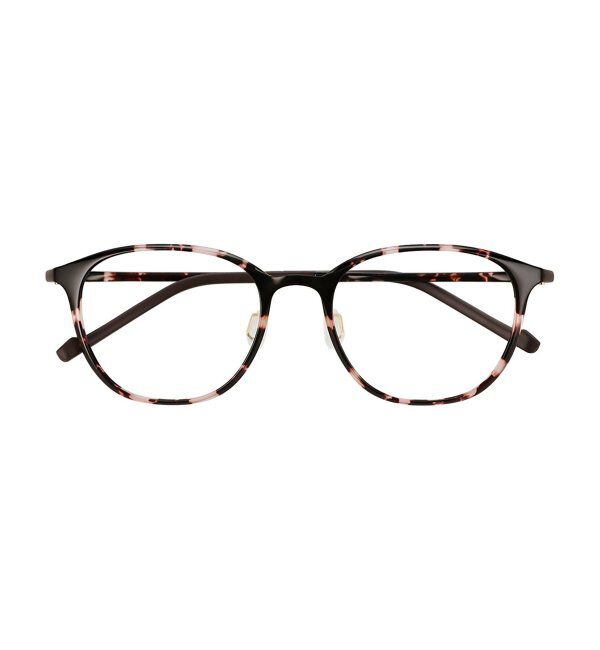  「MAQuillAGE(マキアージュ) コラボ｜ 血色感 メガネ | 中顔面短縮みえ メイク 大人可愛い レンズ交換券付」|メガネ|レッド