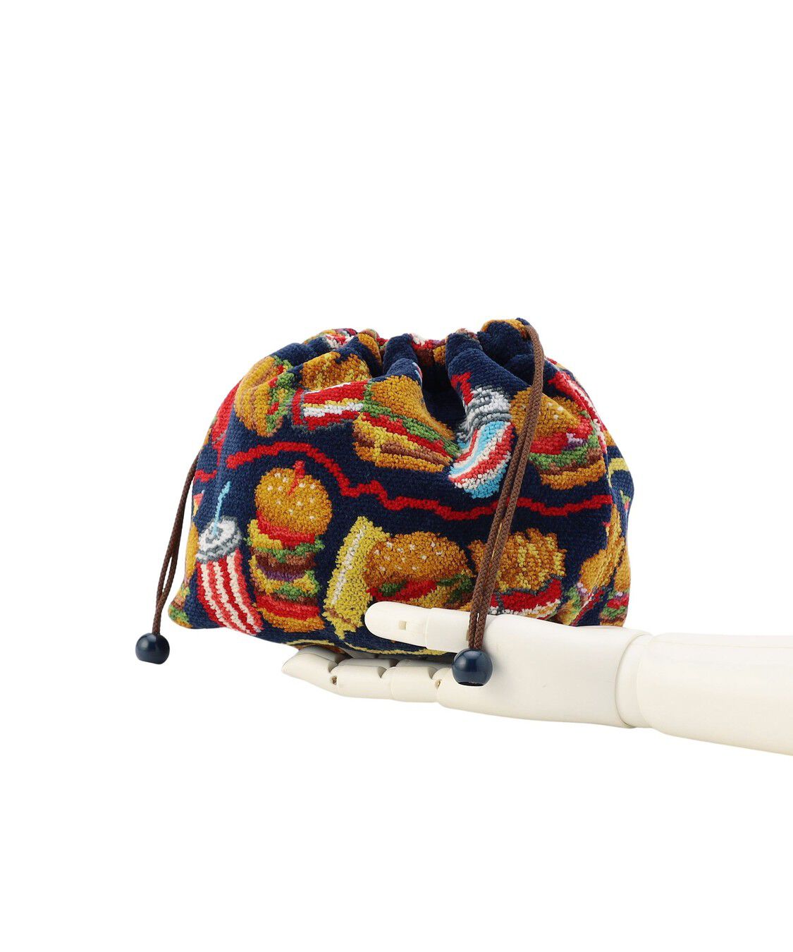 LOVERARY BY FEILER「バーガーショップ　マチ付き巾着　L/BUR-257129」|ポーチ|