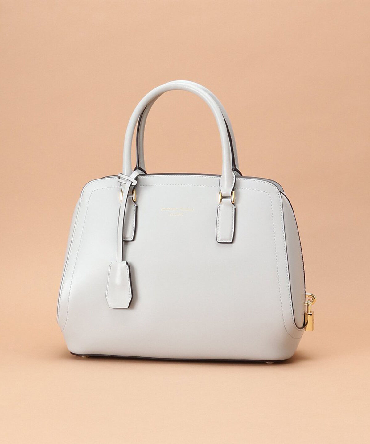 Samantha Thavasa「トラペズミニヨン ボストンバッグ 大サイズ」|ハンドバッグ|ライトグレー