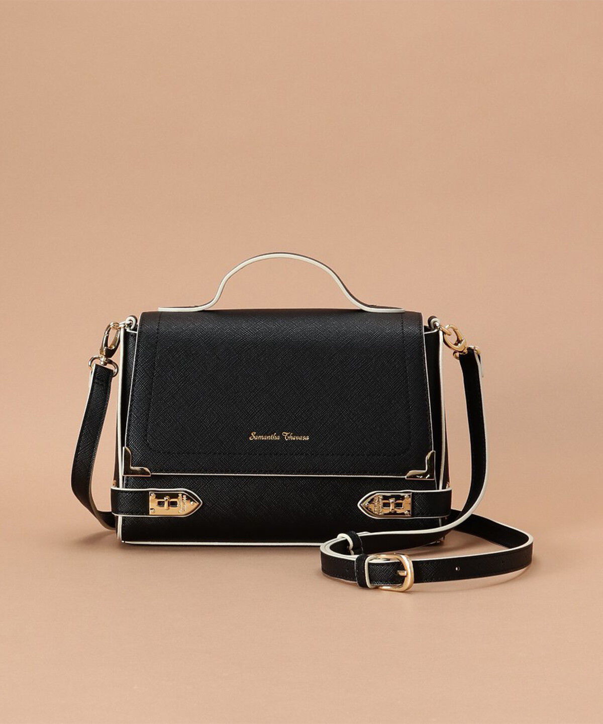 Samantha Thavasa「エールショルダーバッグ　大」|ショルダー・メッセンジャー|ブラック