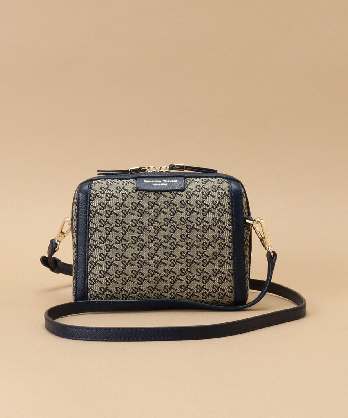 Samantha Thavasa「ST Jacquard ポシェットカレ」|ショルダー・メッセンジャー|ネイビー