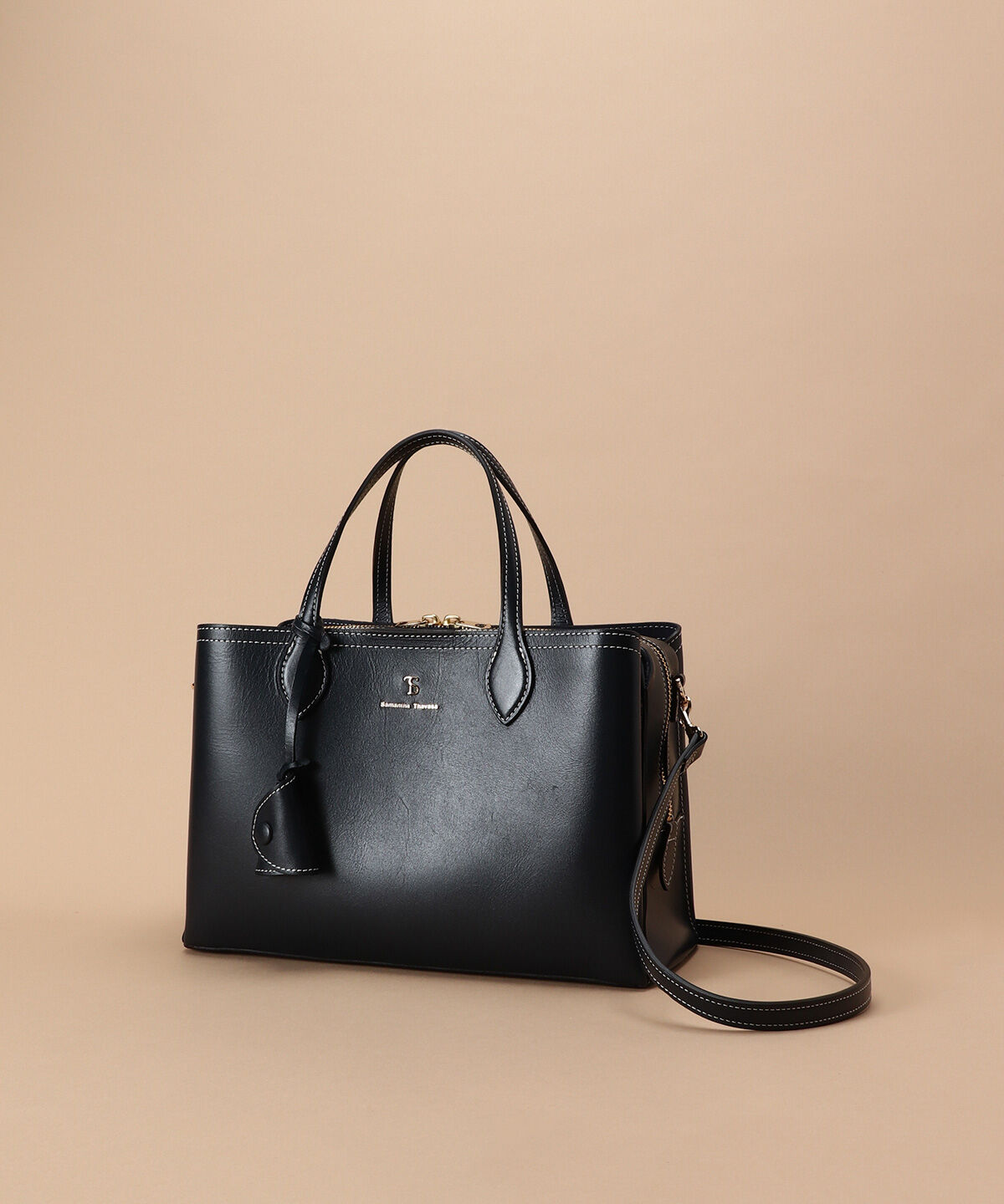 Samantha Thavasa「ウォータプルーフレザー ボックスハンドバッグ 大サイズ」|ハンドバッグ|