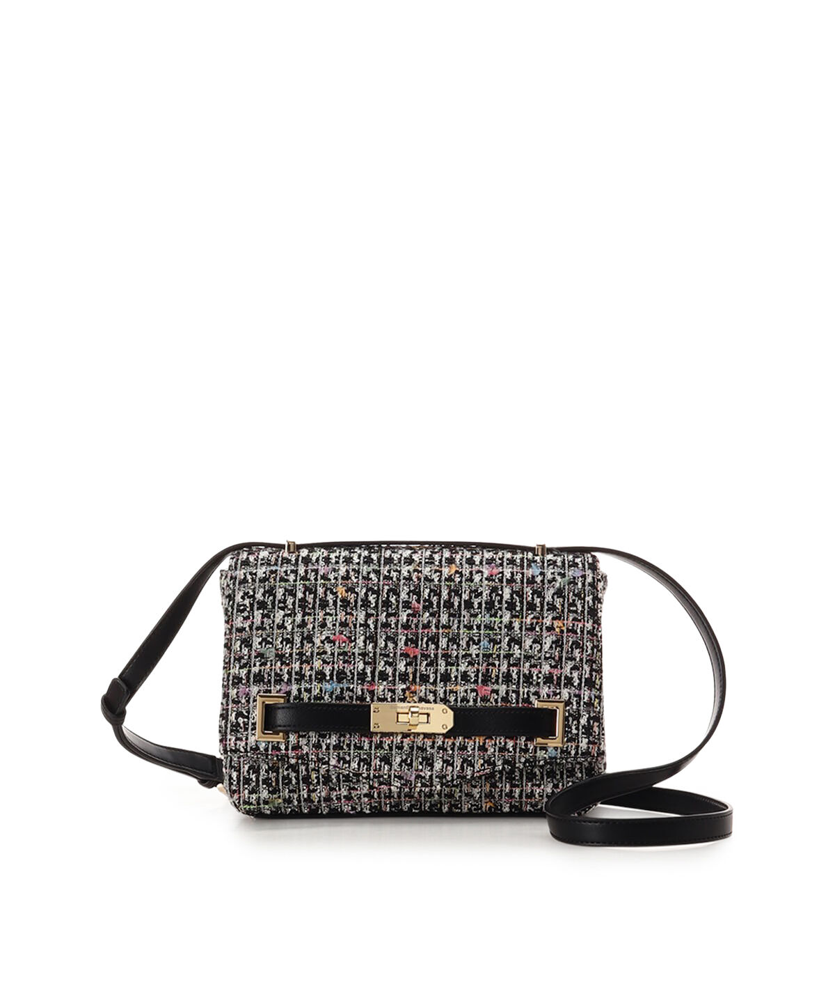 Samantha Thavasa「カラフルツイード ショルダーバッグ」|ショルダー・メッセンジャー|ブラック