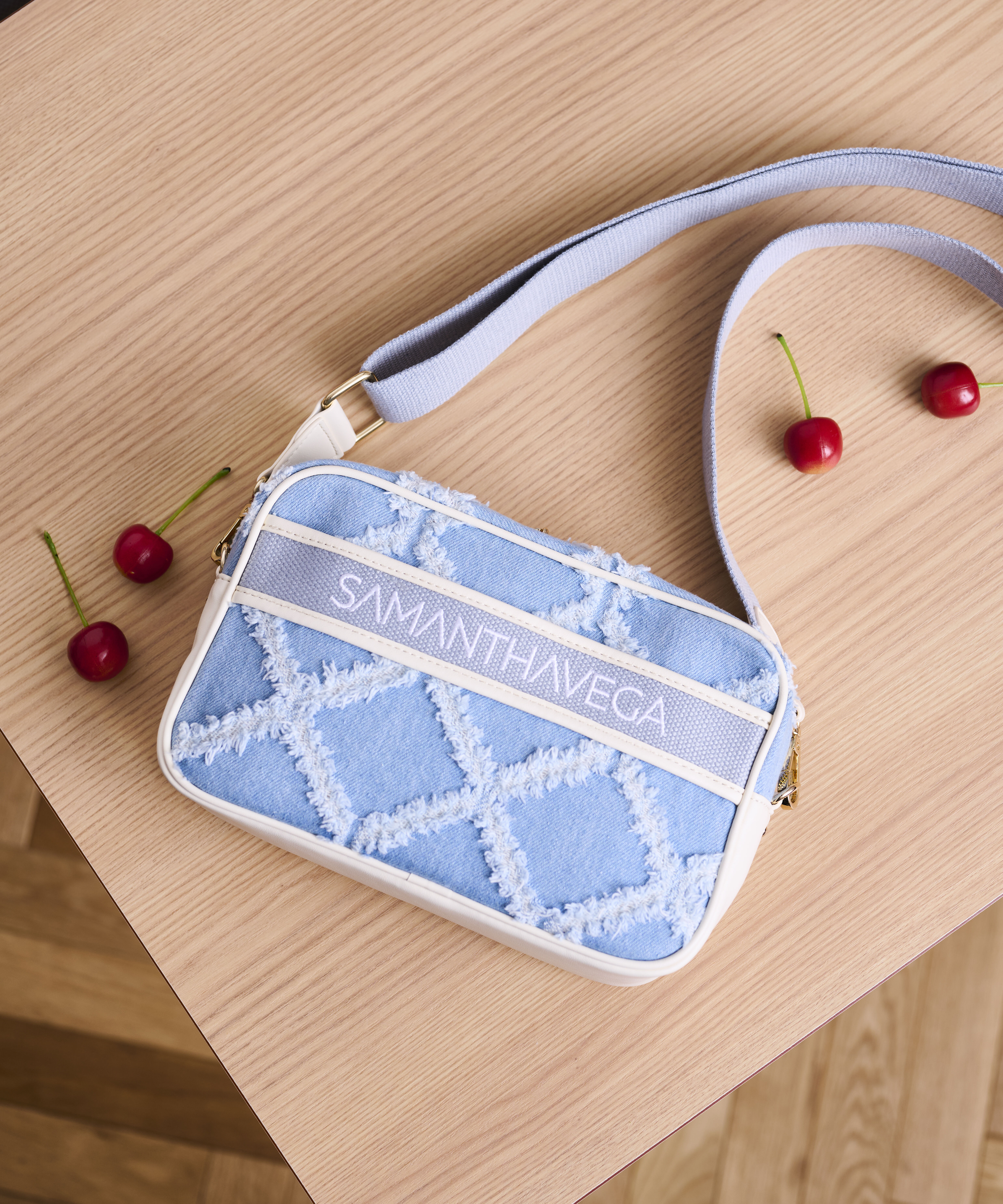 Samantha Vega「ロゴテープデニム風ショルダー」|ショルダー・メッセンジャー|