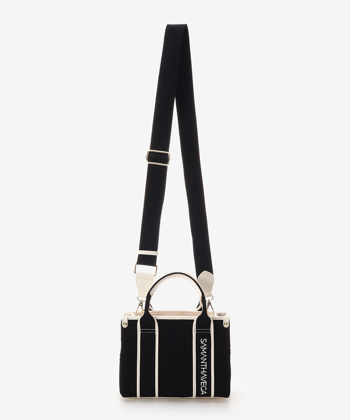 Samantha Vega「ロゴテープデニム風トート（ミニ）」|ショルダー・メッセンジャー|