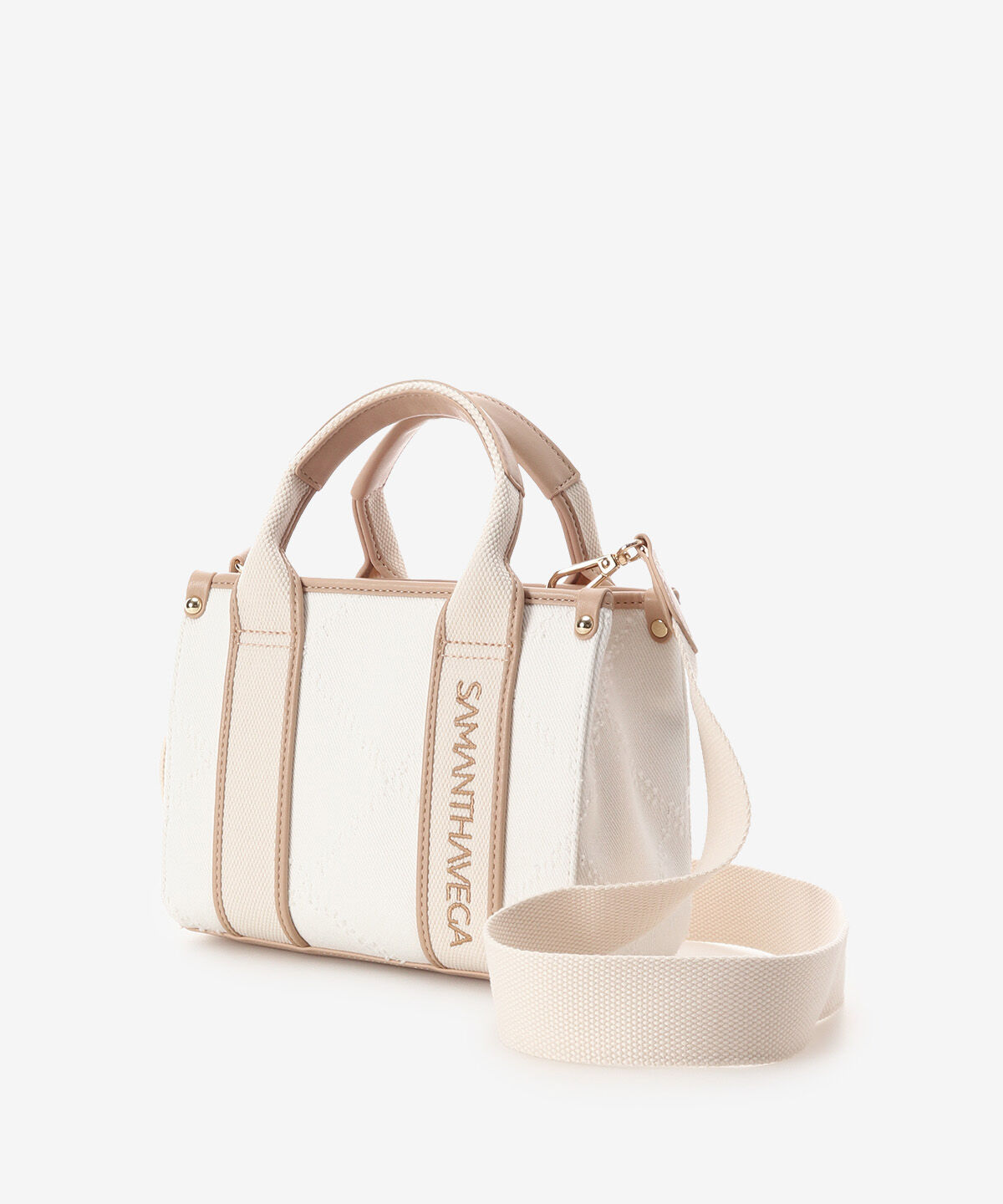 Samantha Vega「ロゴテープデニム風トート（ミニ）」|ショルダー・メッセンジャー|