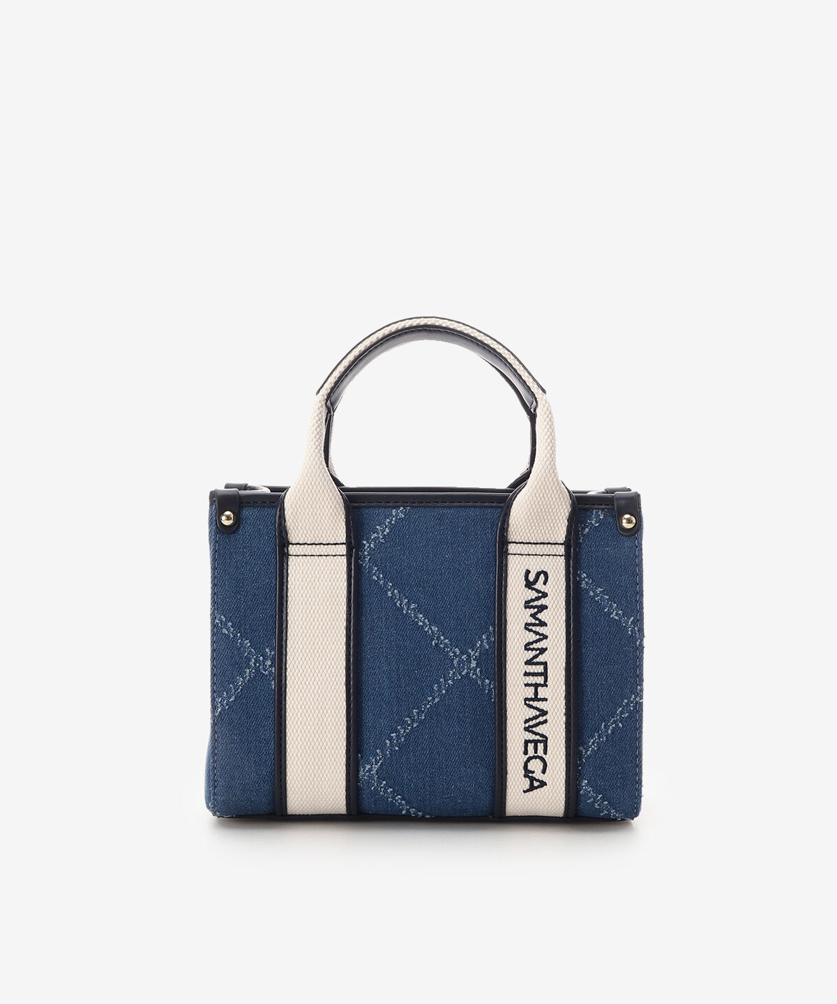 Samantha Vega「ロゴテープデニム風トート（ミニ）」|ショルダー・メッセンジャー|