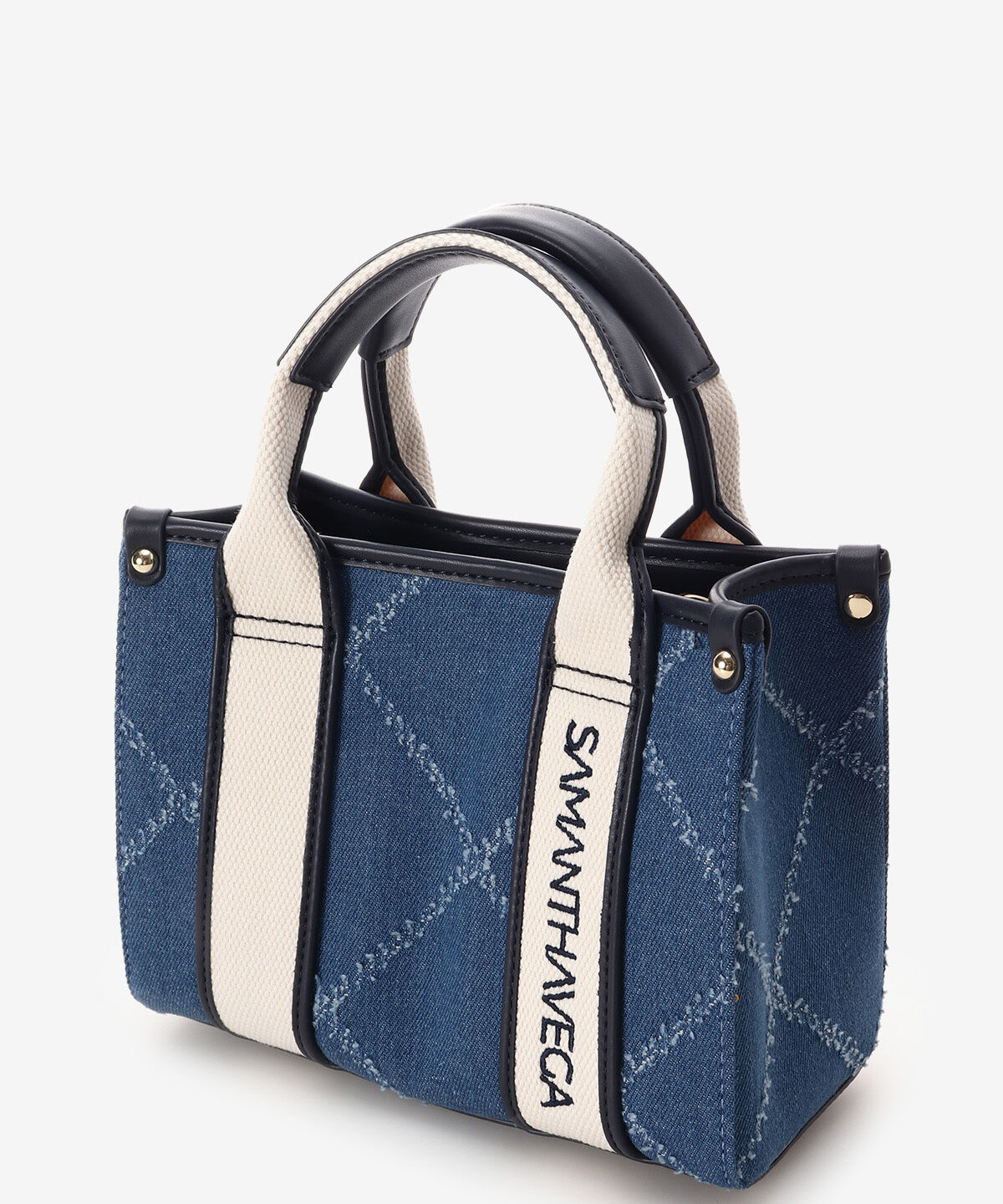 Samantha Vega「ロゴテープデニム風トート（ミニ）」|ショルダー・メッセンジャー|