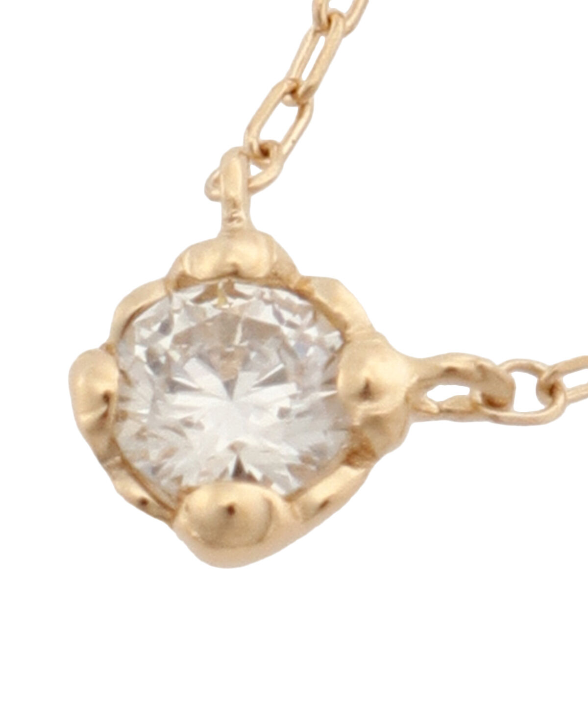 Samantha Tiara「K18 YG 一粒ダイヤモンドネックレス(中)」|ネックレス|