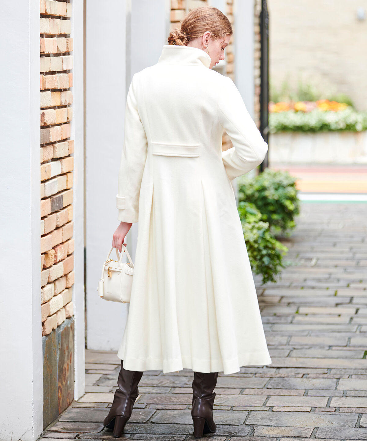 アンドクチュール「ダブルブレストスタンドカラーコート」|ステンカラーコート|