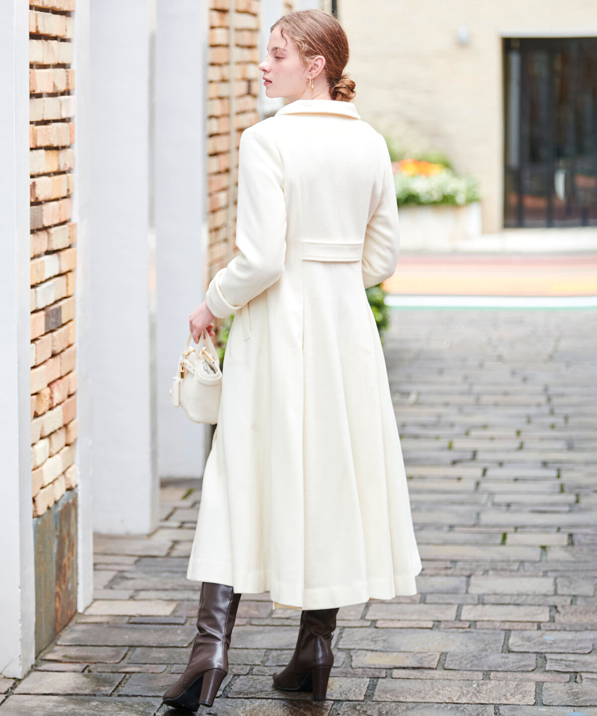 アンドクチュール「ダブルブレストスタンドカラーコート」|ステンカラーコート|