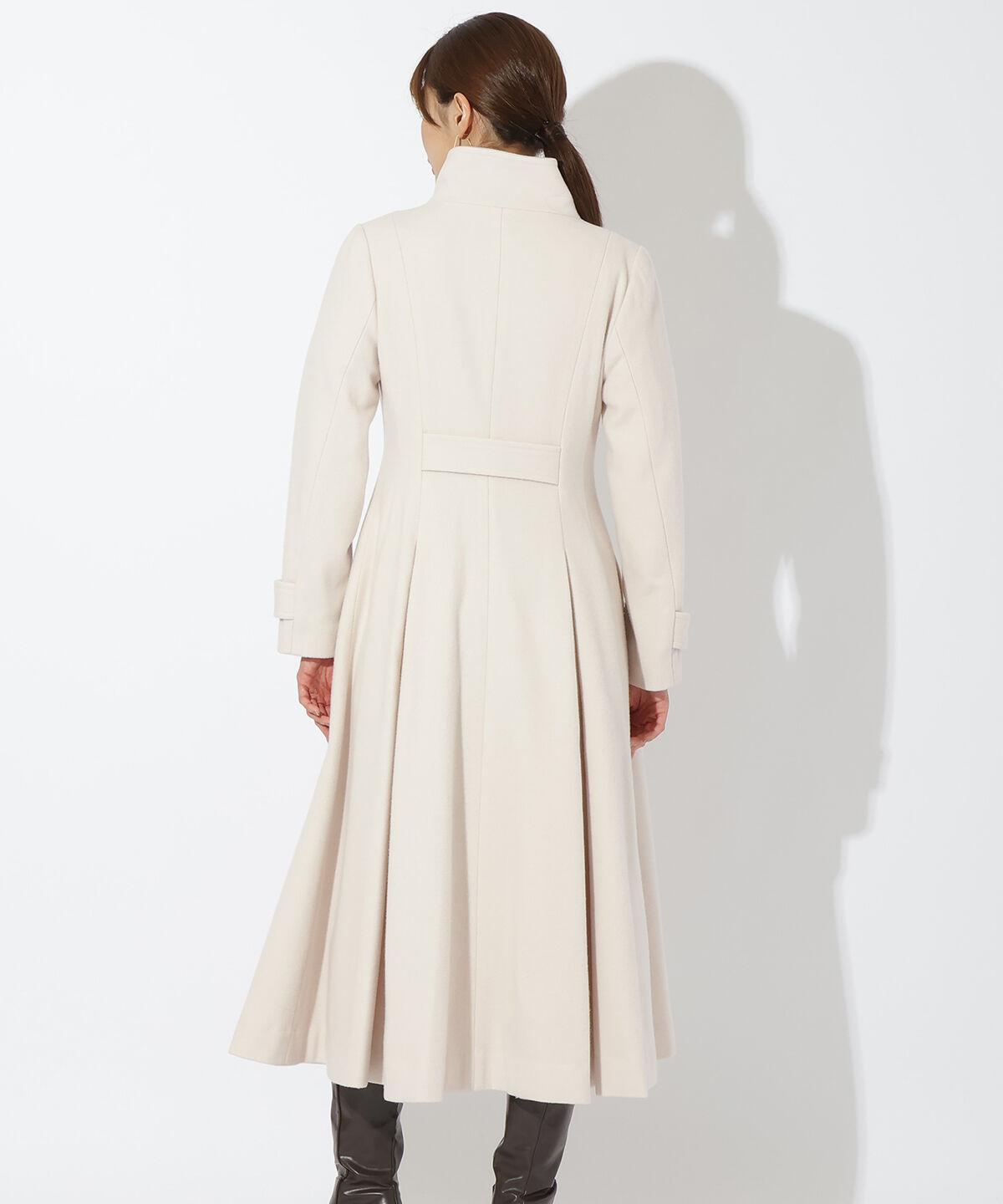 アンドクチュール「ダブルブレストスタンドカラーコート」|ステンカラーコート|