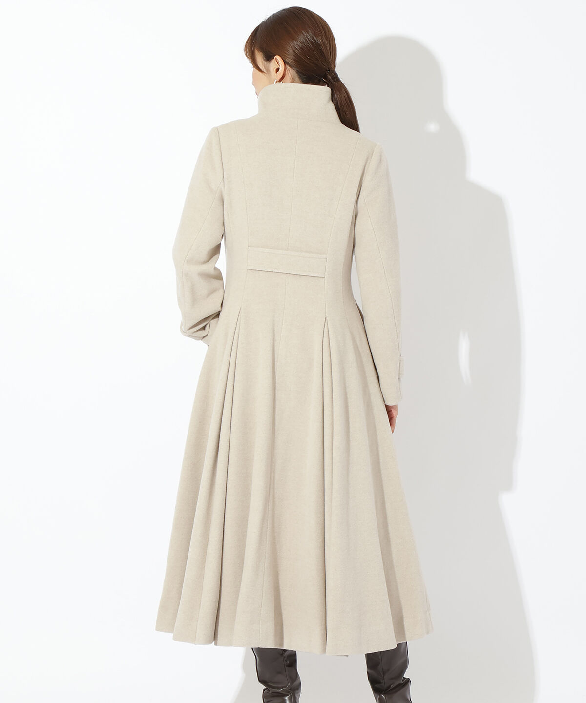アンドクチュール「ダブルブレストスタンドカラーコート」|ステンカラーコート|