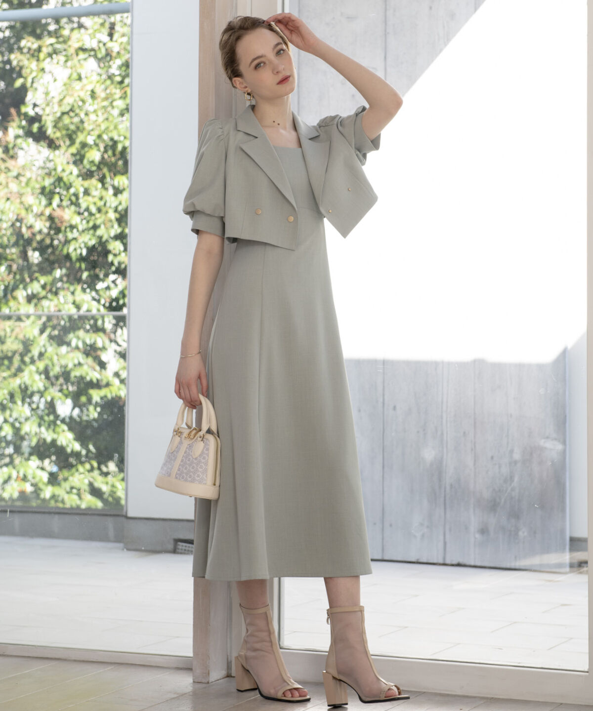 アンドクチュール「ショートダブルジャケット＋キャミワンピース」|ワンピース|