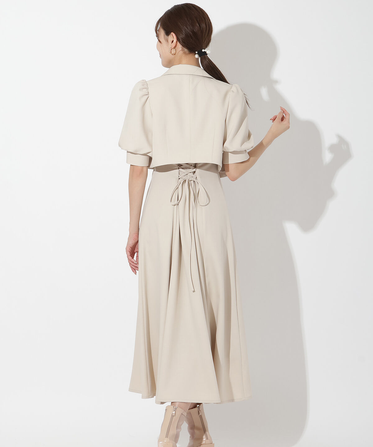 アンドクチュール「ショートダブルジャケット＋キャミワンピース」|ワンピース|