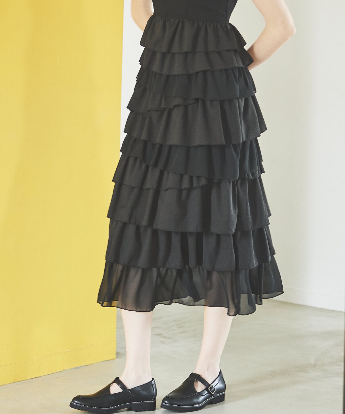 アンドクチュール「10段ティアードジャンスカ」|ジャンパースカート|