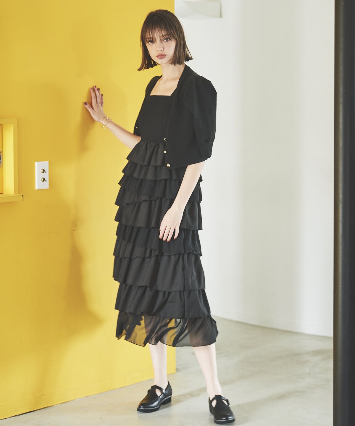 アンドクチュール「10段ティアードジャンスカ」|ジャンパースカート|