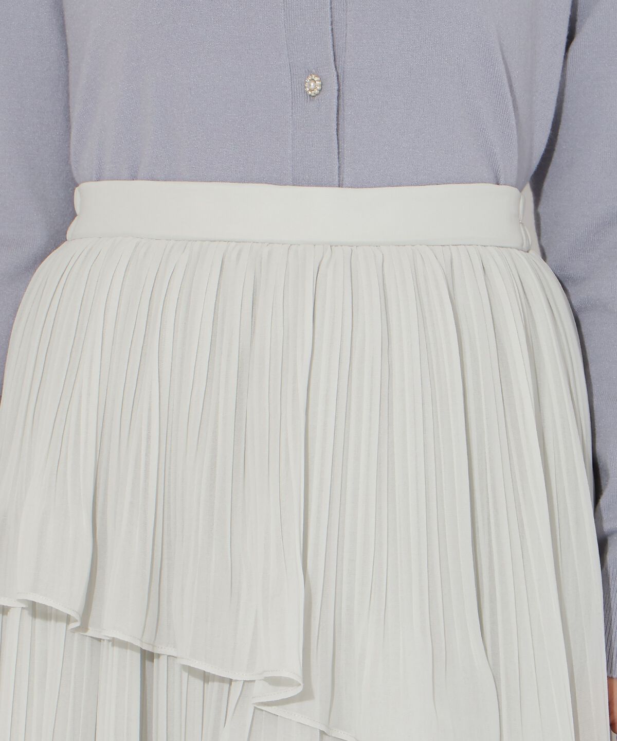 アンドクチュール「ティアードプリーツスカート」|フレア|