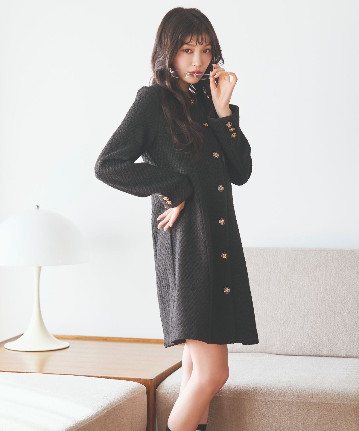 アンドクチュール「ツイードミニワンピース」|ワンピース|