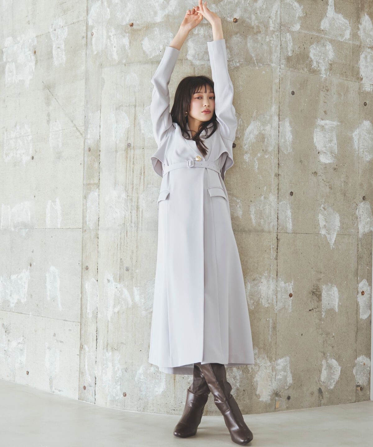 アンドクチュール「トレンチ風ワンピース」|ワンピース|