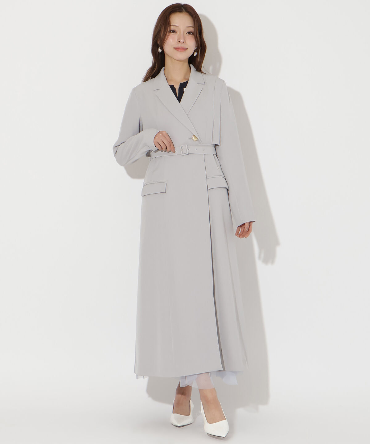 アンドクチュール「トレンチ風ワンピース」|ワンピース|