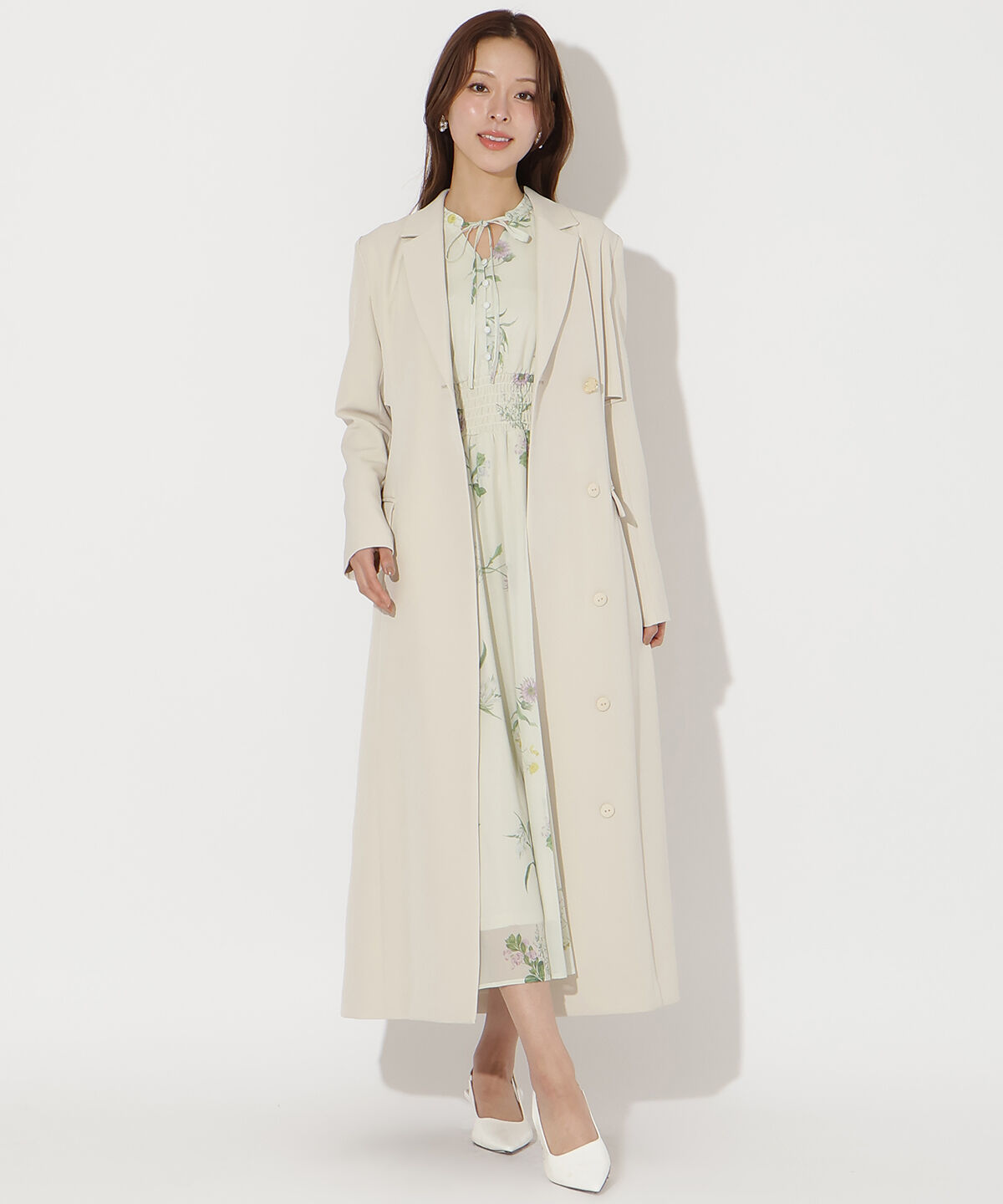 アンドクチュール「トレンチ風ワンピース」|ワンピース|