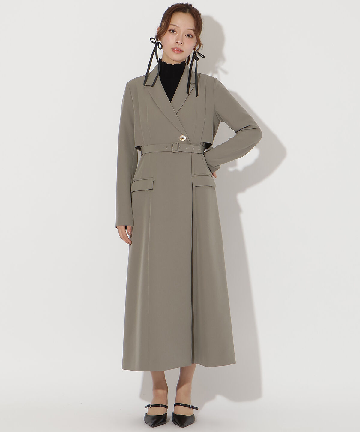 アンドクチュール「トレンチ風ワンピース」|ワンピース|