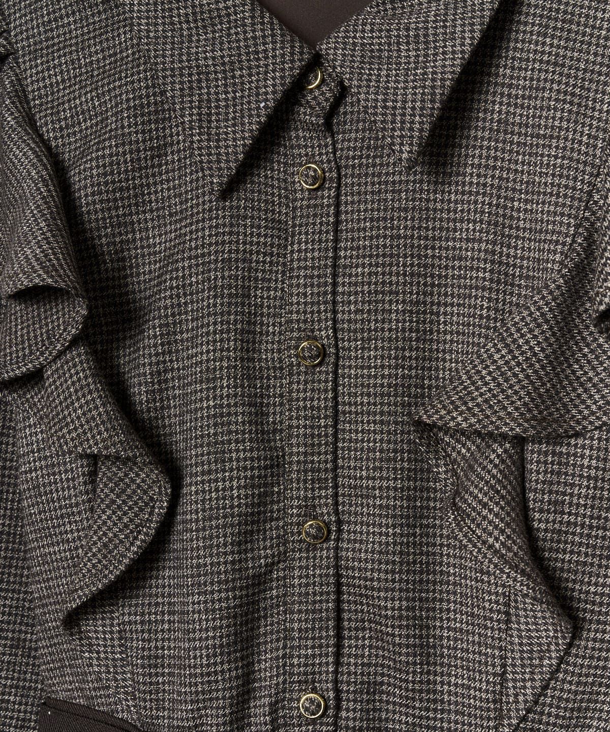 REDYAZEL「フリルシャツドッキングワンピース」|ワンピース|