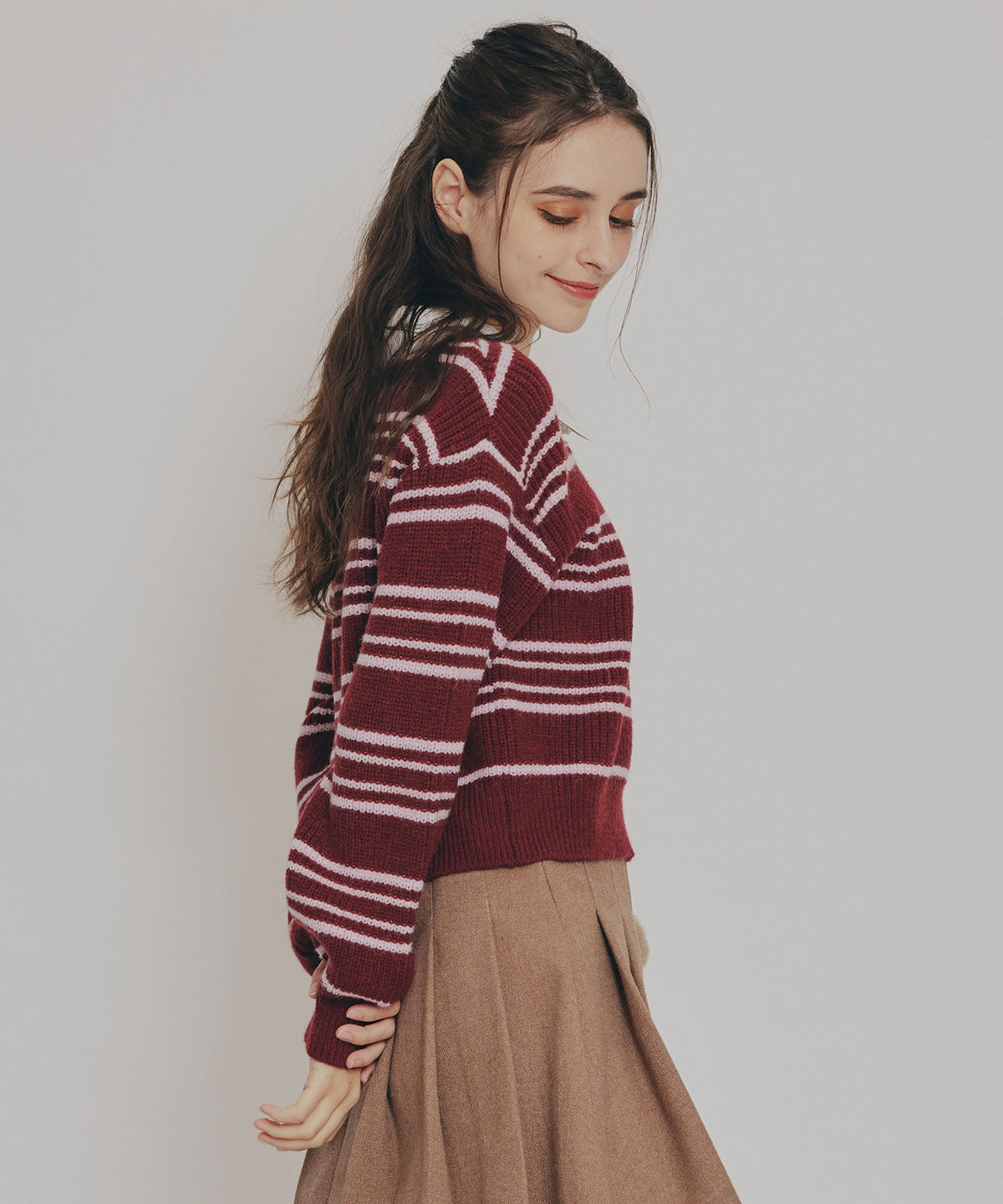 REDYAZEL「R.カレッジポロニットプルオーバー」|ニット・セーター|