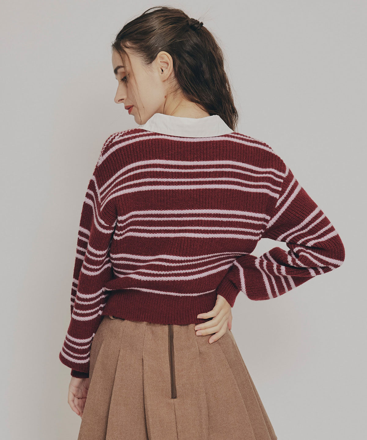 REDYAZEL「R.カレッジポロニットプルオーバー」|ニット・セーター|