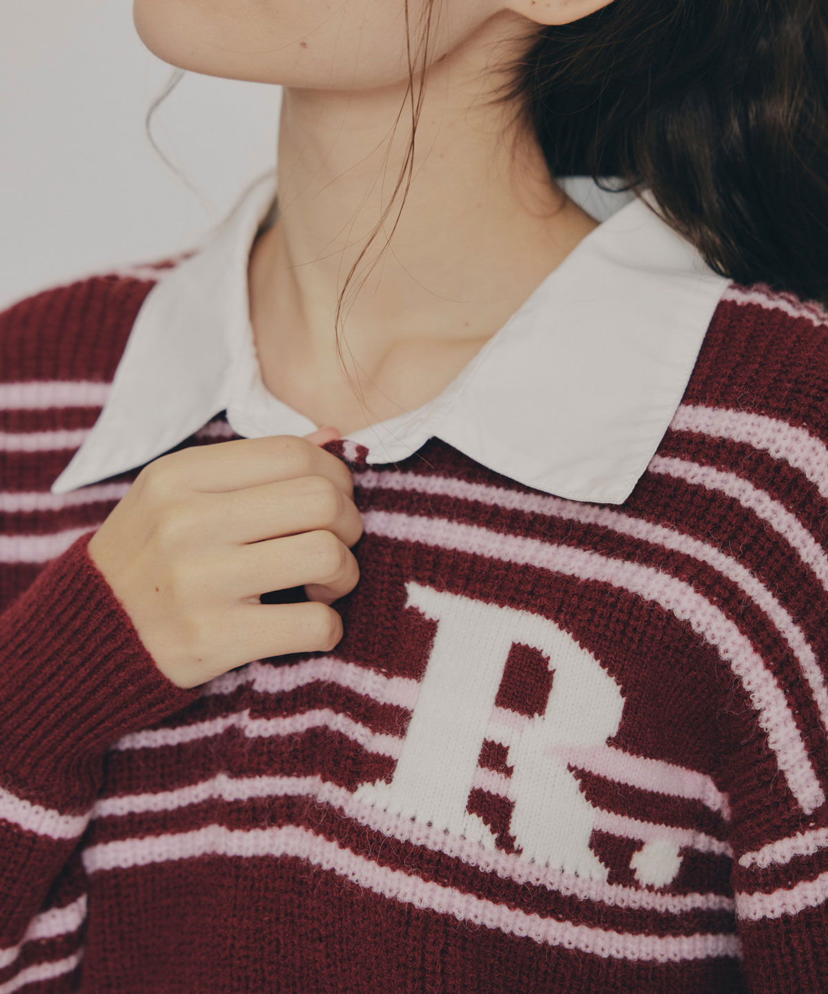 REDYAZEL「R.カレッジポロニットプルオーバー」|ニット・セーター|