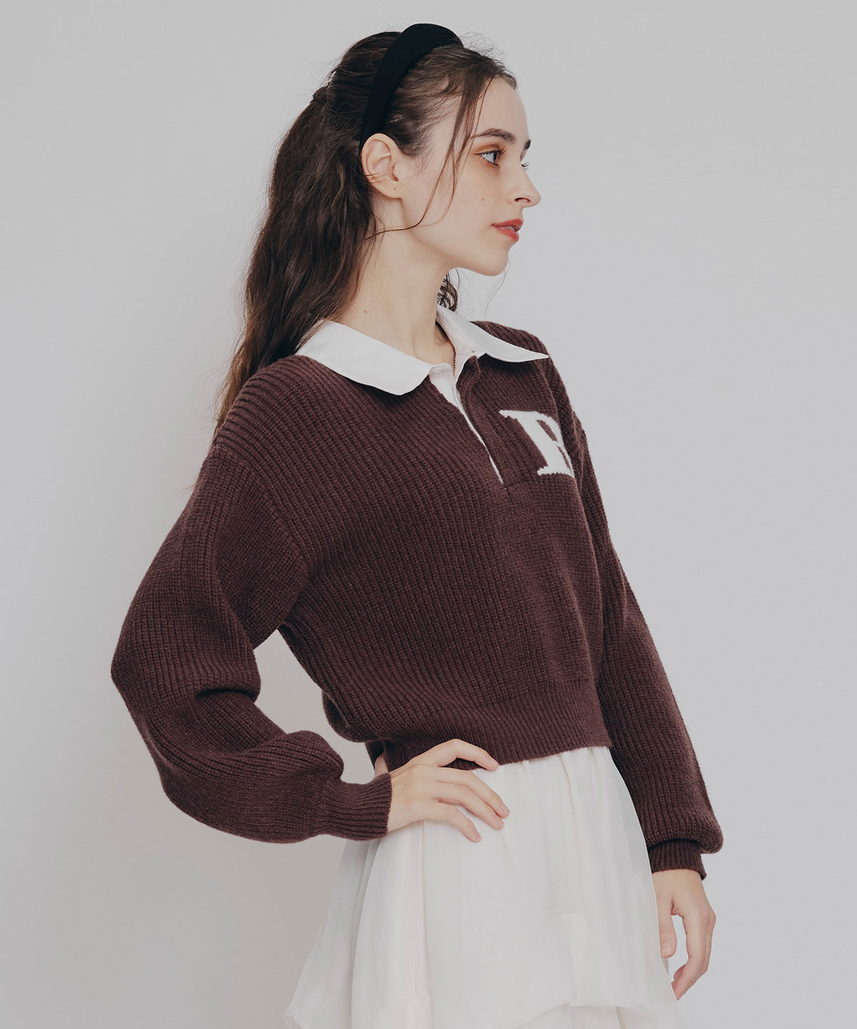 REDYAZEL「R.カレッジポロニットプルオーバー」|ニット・セーター|