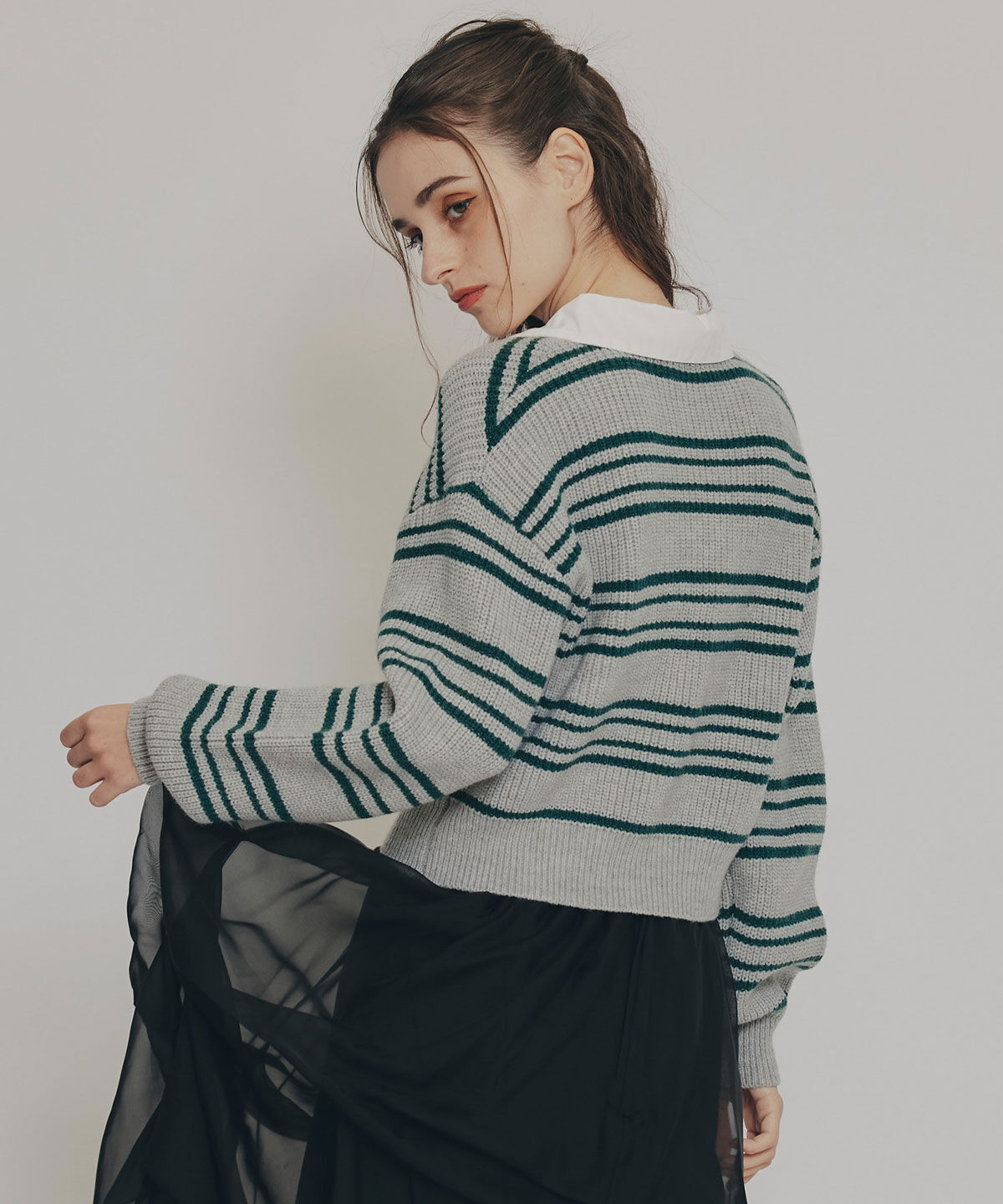 REDYAZEL「R.カレッジポロニットプルオーバー」|ニット・セーター|