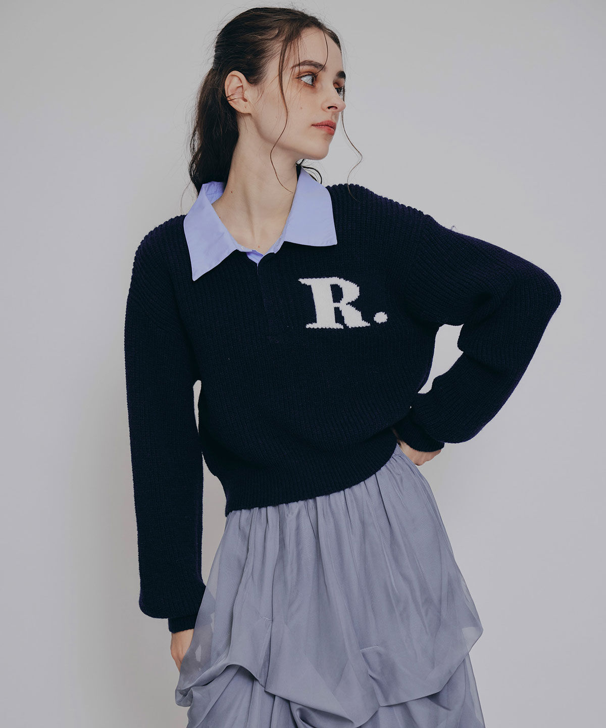 REDYAZEL「R.カレッジポロニットプルオーバー」|ニット・セーター|