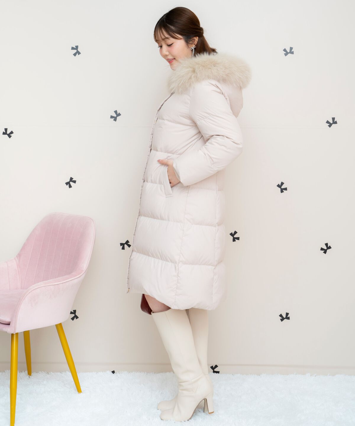 WILLSELECTION「FOXファー付きロングダウン」|ダウン|